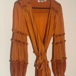 Diane Von Furstenberg orange wrap dress